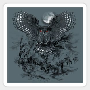 Owl Hunt Sticker